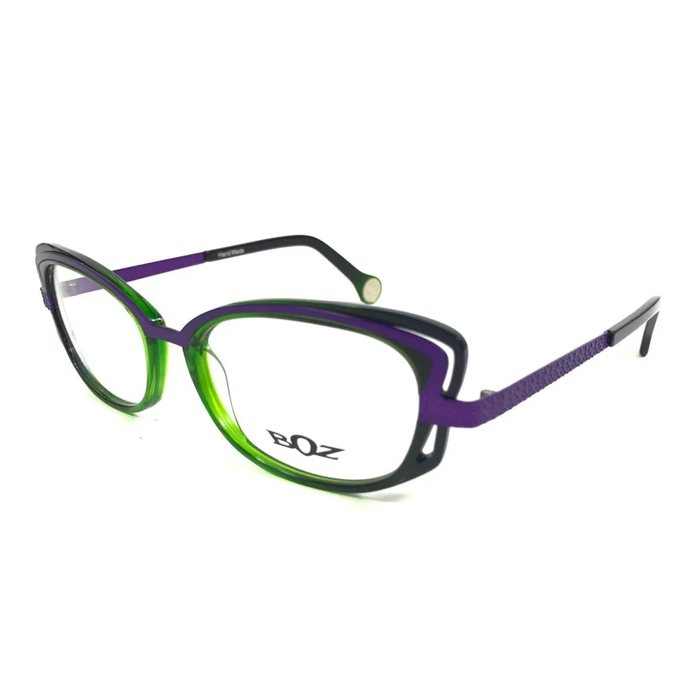 BOZ Eyeglasses Frames CLARA 4070 Clear Green Matte Purple Fade 52-17-140